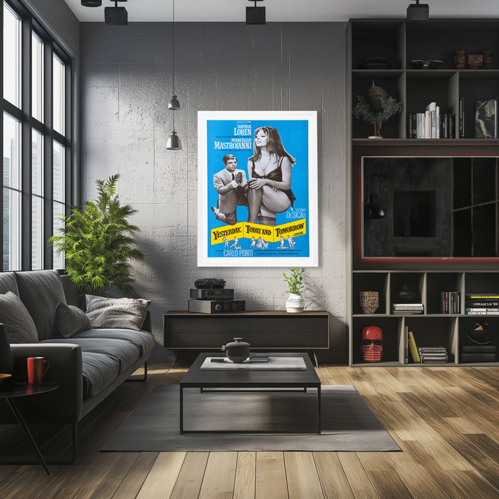 "Yesterday Today And Tomorrow" (1963) Framed Movie Poster